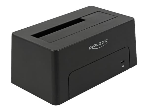 Delock - HDD-dokkestasjon - brønner: 1 - SATA 6Gb/s - USB 3.1 (Gen 2) - svart