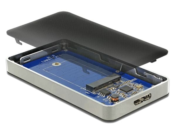 Delock - Grensesnittsadapter - M.2 - USB 3.0 - grå, svart