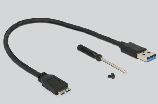Delock - Grensesnittsadapter - M.2 - USB 3.0 - grå, svart