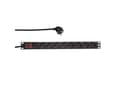 Miniatyrbilde 2 av 5: LogiLink PDU9C02, Vertikal, Aluminium, Sort, 9 AC-utganger, 2 m, 250 V