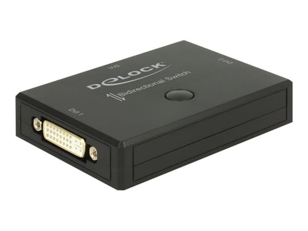 Delock DVI 2 - 1 Switch bidirectional 4K 30 Hz - Videosvitsj - 2 x DVI - stasjonær