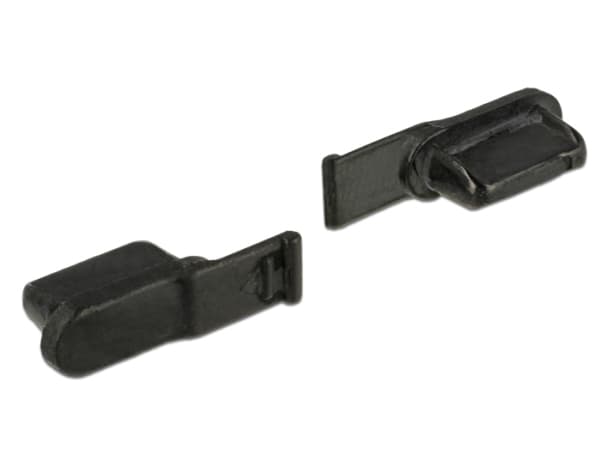Delock Lightning female - Dammskydd - svart (paket om 10)