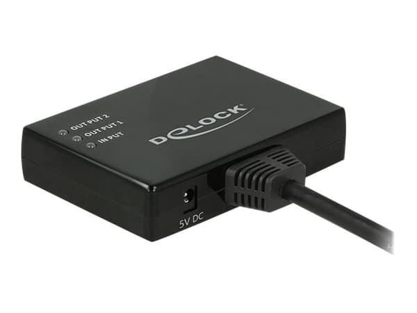 Delock HDMI Splitter - Video/lyd-splitter - 2 x HDMI - stasjonær
