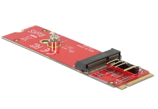 Delock-omformer M.2 Key M-plugg > M.2 Key E-spor for USB- og PCIe-moduler