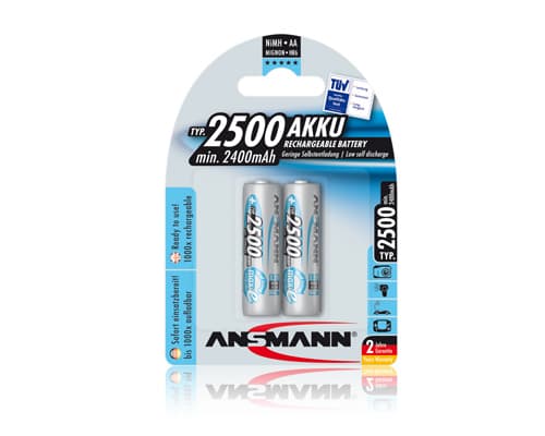 ANSMANN maxE plus - Batteri 2 x AA type - NiMH - (oppladbart) - 2500 mAh