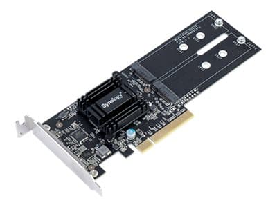 Synology M2D18 - Uttagbar harddiskramme - Ekspansjonsspor til 2 x M.2 - M.2 Card - PCIe 2.0 x8 Sort