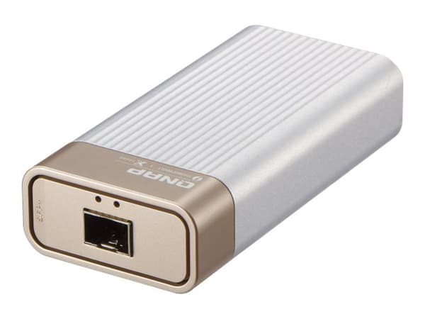 QNAP QNA-T310G1S - Nettverksadapter - Thunderbolt 3 - 10 Gigabit SFP+ x 1 Gull, Grå