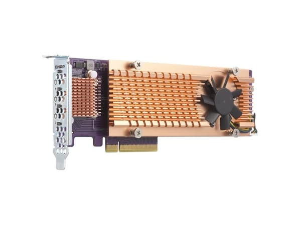 QNAP QM2-4P-384 - Lagringskontroller - PCIe 3.0 lavprofil - PCIe 3.0 x8 - for QNAP TS-1273, 1277, 473, 677, 873, 877, 977, EC1280, TVS-27372, 8, 744,
