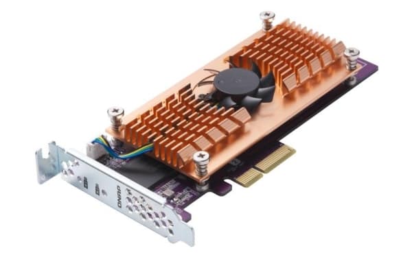QNAP QM2-4P-384 - Lagringskontroller - PCIe 3.0 lavprofil - PCIe 3.0 x8 - for QNAP TS-1273, 1277, 473, 677, 873, 877, 977, EC1280, TVS-27372, 8, 744,