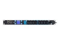 Eaton ePDU G3 Managed - Strømfordelerenhet (kan monteres i rack) - AC 230 V - enkeltfase - Ethernet 10/100, RS-232 - inngang: IEC 60320 C20 - utgangs Sort
