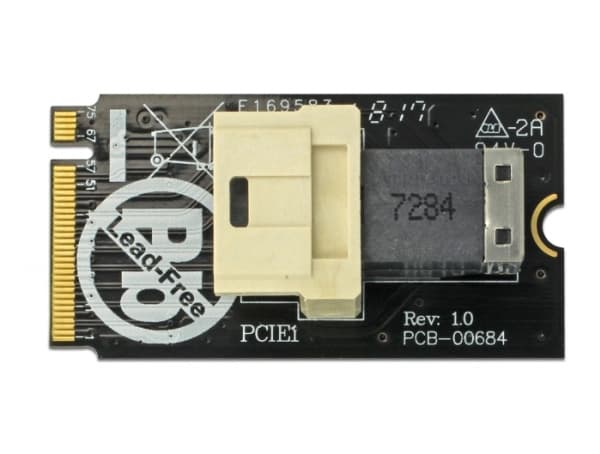 Delock Adapter M.2 Key M > SFF-8643 NVMe horizontal 2242 - Grensesnittsadapter - 2.5" - U.2 NVMe - M.2 Card