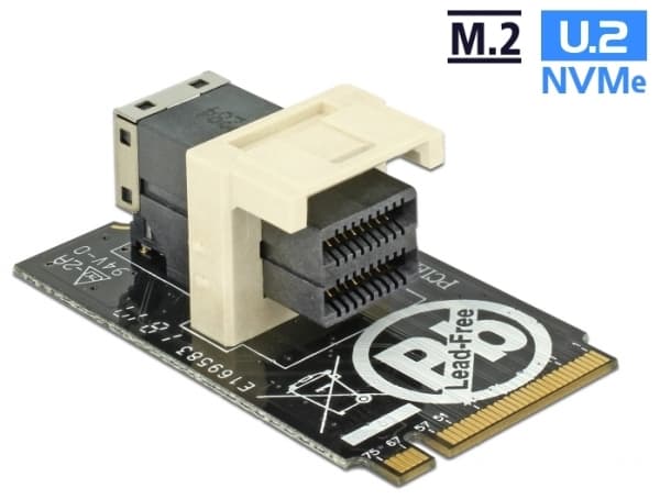 Delock Adapter M.2 Key M > SFF-8643 NVMe horizontal 2242 - Grensesnittsadapter - 2.5" - U.2 NVMe - M.2 Card