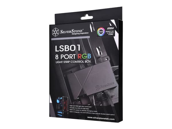 SilverStone LSB01 - Belysning for systemskap (LED) - sort