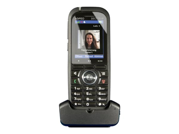 AGFEO DECT 70 IP - Trådløst ekstra håndsett - med Bluetooth-grensesnitt - IP-DECT - svart