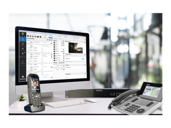 AGFEO DECT 70 IP - Trådløst ekstra håndsett - med Bluetooth-grensesnitt - IP-DECT - svart