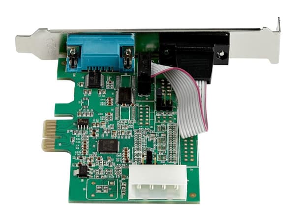 StarTech.com 2-port PCI Express RS232 Serial Adapter Card, PCIe RS232 Serial Host Controller Card, PCIe to Dual Serial DB9 COM Port Card, 16950 UART, Grønn