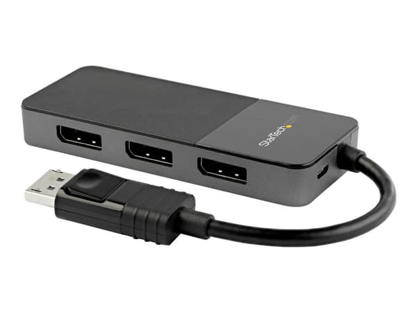 StarTech.com 3-ports multi-bildskärmsadapter - DisplayPort 1.4 till 3x 4K DisplayPort-video-splitter - Dubbel eller tredubbel 4K - DisplayPort MST-hu