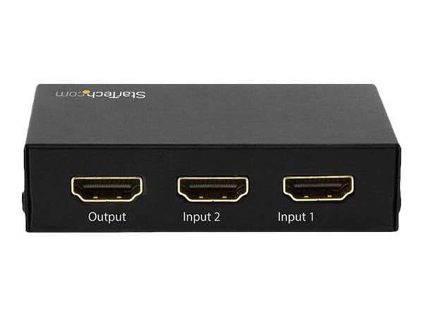 StarTech.com HDMI-switch med 2 portar - 4K 60 Hz - Video-/ljudomkopplare - 2 x HDMI - skrivbordsmodell - för P/N: SVA5H2NEUA
