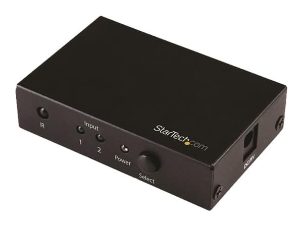 StarTech.com 2 Port HDMI Switch - 4K 60Hz - Supports HDCP - IR - HDMI Selector - HDMI Multiport Video Switcher - HDMI Switcher (VS221HD20) - Video/au