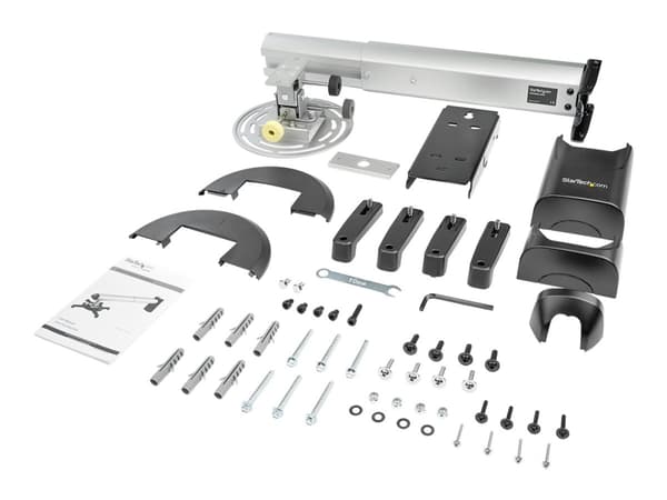 StarTech.com PROJWALLMNT, Seinä, 15 kg, Musta, Hopea, Alumiini, Muovi, Terästä, 360°, -25 - 25°