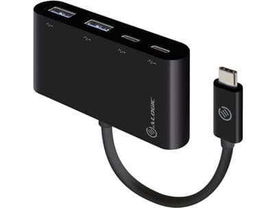 Alogic USB-C SuperSpeed Combo Hub with 2 Port USB-C &amp; 2 Port USB-A - Hub - 2 x USB-C + 2 x USB 2.0 - pöytätietokoneet