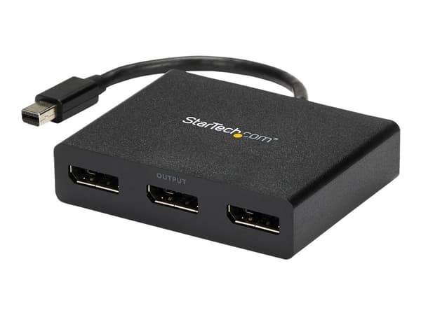 StarTech.com 3-Port Multi Monitor Adapter, Mini DisplayPort 1.2 to 3x DisplayPort MST Hub, Triple 1080p or Dual 4K 30Hz, mDP to DP MST Video Splitter