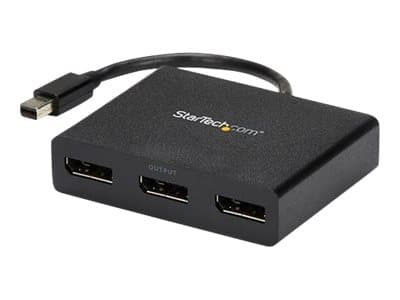 StarTech.com 3-Port Multi Monitor Adapter, Mini DisplayPort 1.2 to 3x DisplayPort MST Hub, Triple 1080p or Dual 4K 30Hz, mDP to DP MST Video Splitter