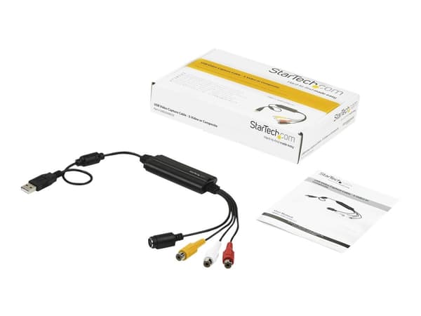 StarTech.com USB videoinspelningsadapter - S Video/komposit till USB 2.0 videoinspelningskabel med stöd för TWAIN - Analog till digital konverterare
