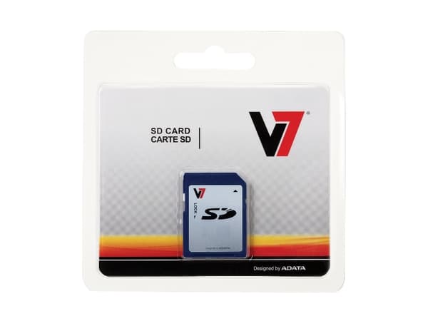 V7 VASDH8GCL4R - Flashminnekort - 8 GB - Class 4 - SDHC - blå