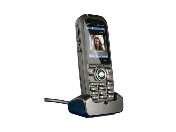 AGFEO DECT 75 IP, IP Phone, Musta, Johdoton puhelin, IP65, 250 entries, TFT musta