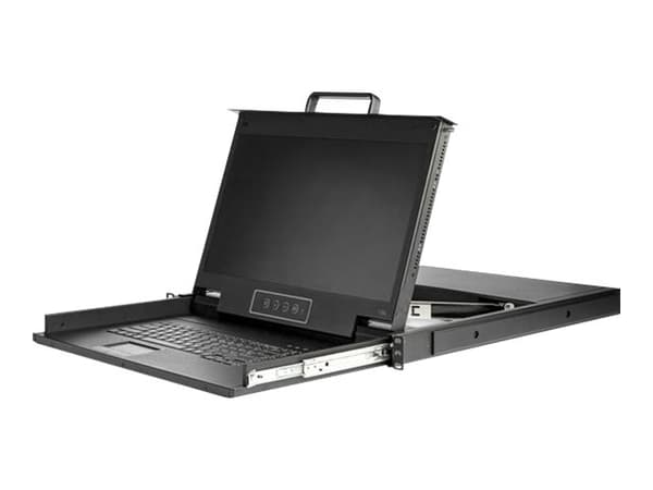 StarTech.com Rackmount KVM Console HD 1080p, Single Port VGA KVM with 17" LCD Monitor for Server Rack, Fully Featured 1U LCD KVM Drawer with Cables &