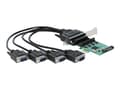Pikkukuva 1 / 5: Delock PCI Express Card to 4 x Serial RS-232 with voltage supply - Sarjasovitin - PCIe low profile - RS-232 x 4 - vihreä