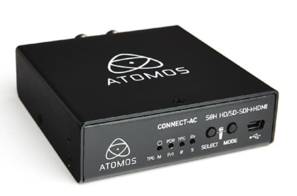 Atomos Connect-AC S2H, Sort, 480i, 576i, 720p, 1080i, 1080p, 2.0 kanaler, SDI, HDMI, 100 - 240 V