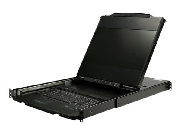 StarTech.com Dual Rail Rackmount KVM Console HD 1080p, Single Port DVI/VGA KVM with 17" LCD Monitor for Server Rack, Fully Featured 1U LCD KVM Drawer