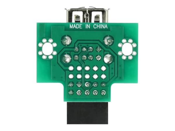 Delock USB Pin Header female > 2 x USB 2.0 Type-A female - up - USB-adapter - 9-stifts USB-överdel (hona) till USB (hona) - USB 2.0