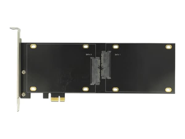 Delock PCI Express x1 Card for 2 x SATA HDD / SSD - Diskkontroller - 2 Kanal - SATA 6Gb/s - PCIe 2.0 x1
