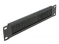 Miniatyrbilde 3 av 5: Delock Cable Management Brush Strip - Rackbørstestripe - svart - 1U - 10"