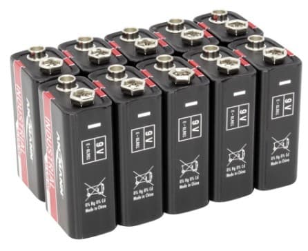 Ansmann 1505-0001, Engangsbatteri, 9V, Alkalinsk, 9 V, 10 stykker, Cd (kadmium), Hg (kvikksølv)