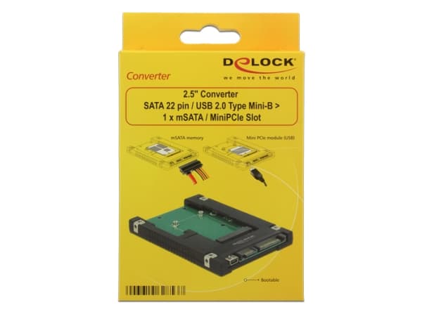 DeLOCK - Lagringskontroll - 2,5" for mSATA/M.2