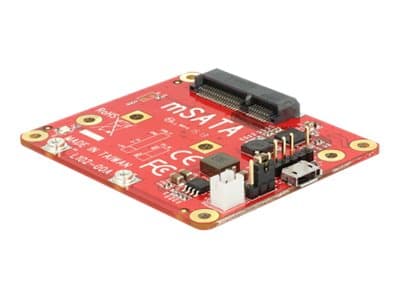 Delock - Lagringskontroll - mSATA - mSATA - USB 2.0 Sort, Rød