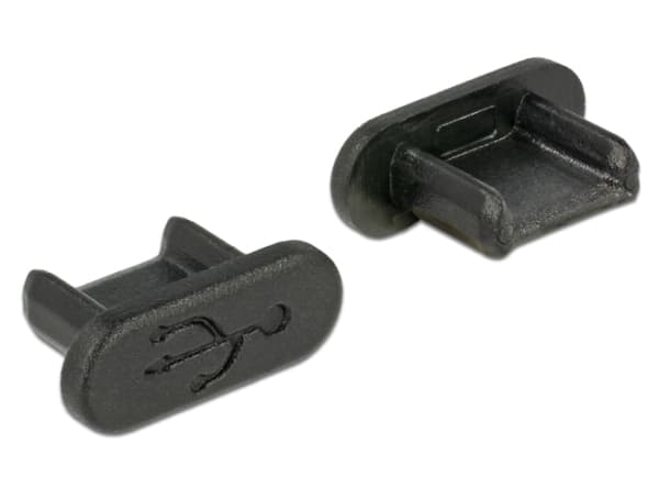 Delock Pölysuoja USB 2.0 Micro-B Female - Støvdække - sort (pakkaus 10 kpl)