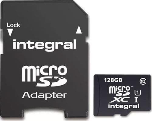 Integral INMSDX128G10-90U1, 128 GB, MicroSDXC, Luokka 10, UHS-I, 90 MB/s, Class 1 (U1)