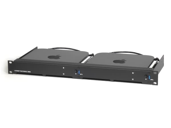 Sonnet RackMac Mini 2018 - Monteringskabinet telineeseen - 1U