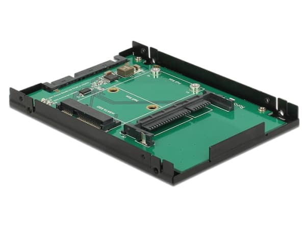 DeLOCK 62862, SATA, CF, mSATA, Musta, Vihreä, 6 Gbit/s, 70 mm, 100 mm
