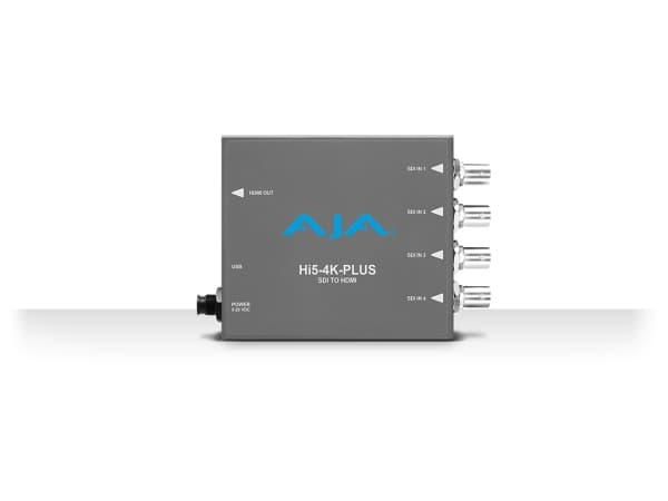 AJA Hi5-4K-Plus, Aktiv videokonverterare, Grå, 4096 x 2160, -, 480i, 576i, 720p, 1080i, 1080p, 2160p, BNC, HDMI