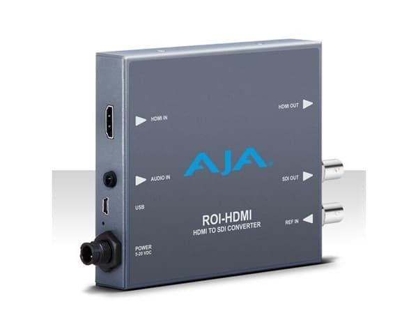 AJA ROI-HDMI, Musta, 1920 x 1200 pikseliä, 480p,525i,625i,720p,1080i,1080p, NTSC,PAL, 24 bittiä, HDMI