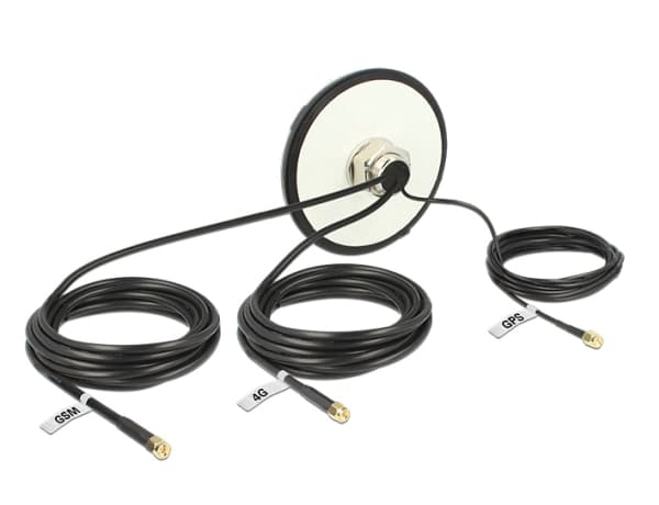 NAVILOCK Multiband SMA omnidirectional roof mount outdoor - Antenne - navigasjon, mobiltelefon - rundtstrålende - takflate, utendørs, bil