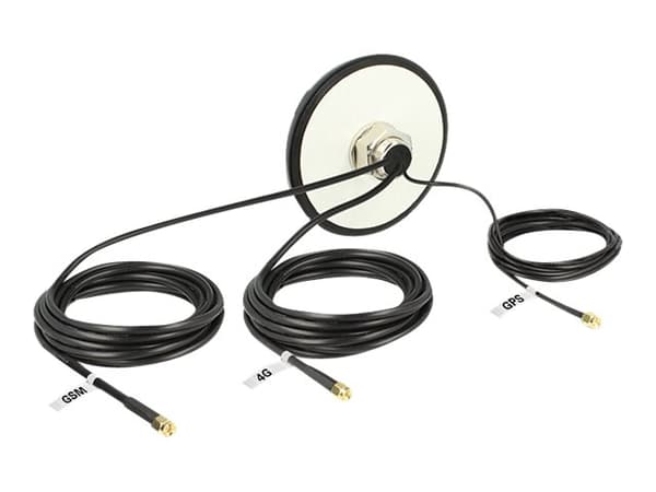NAVILOCK Multiband SMA omnidirectional roof mount outdoor - Antenne - navigasjon, mobiltelefon - rundtstrålende - takflate, utendørs, bil