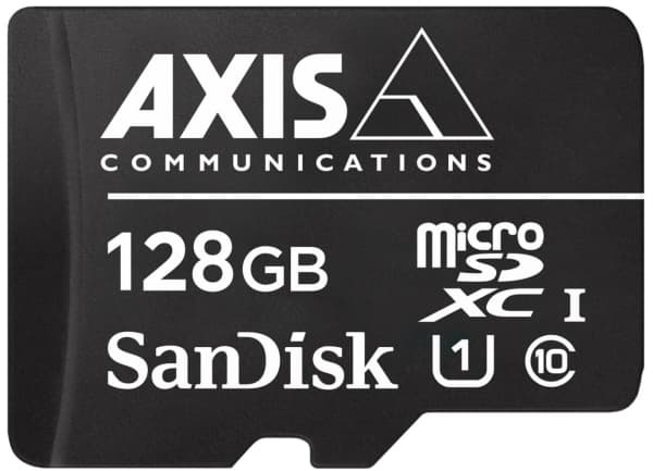 Axis 01491-001, 128 GB, MicroSDXC, Luokka 10, 80 MB/s, 80 MB/s, Class 1 (U1)