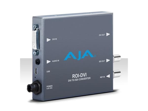 AJA ROI-DVI, 1920 x 1200 pixlar, 525i, 625i, 720p, 1080i, 1080p, 24 bit, DVI-D, SDI/DVI-D, 100 - 240 V